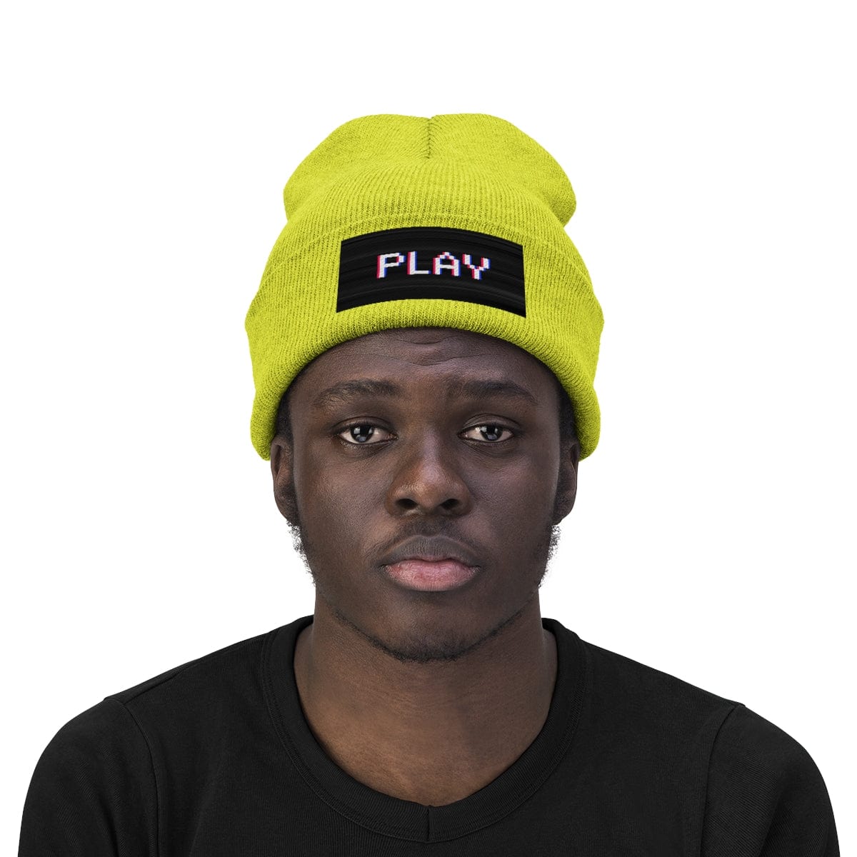 The Gamer Fresh | Just Play | Knitted Neon Beanie Hat