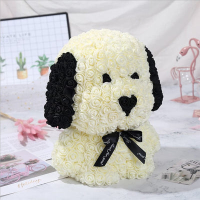 The Rose Dog Teddy Bear Flower Bouquet