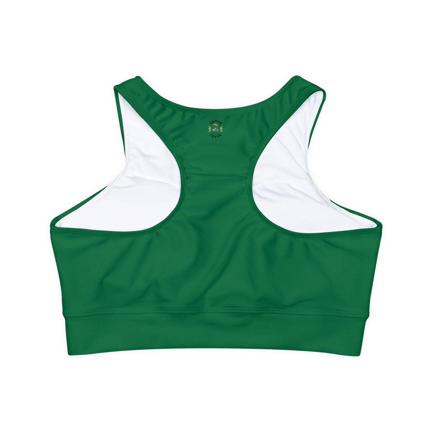 Gamer Fresh Limited Edition Gamer Life Fully Lined Padded Ladies Sports Bra | Dark Green