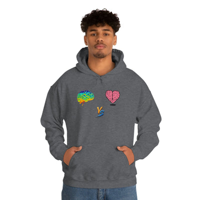 Gamer Fresh | Limited Edition Player Brain vs  Player Heart | Heavy Blend Unisex Hooded Sweatshirt