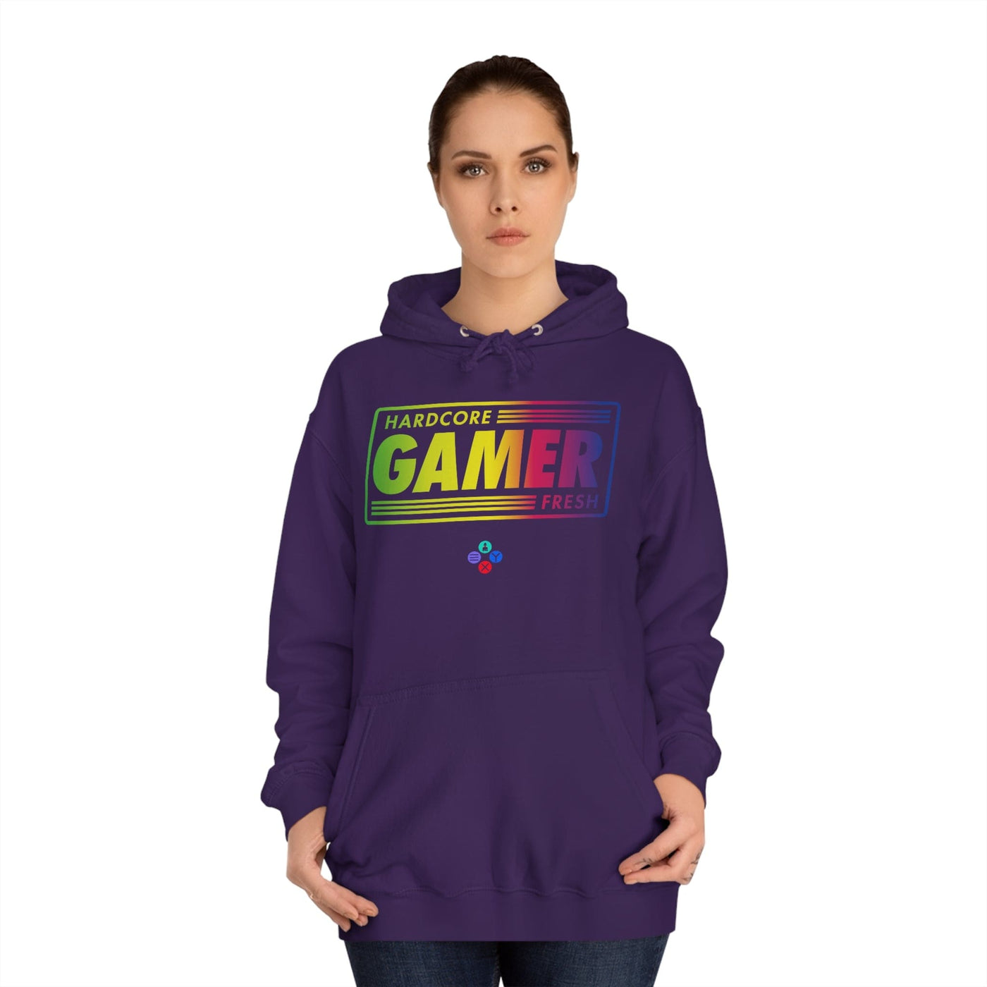 Gamer Fresh | Hardcore Fresh | Unisex College Hoodie