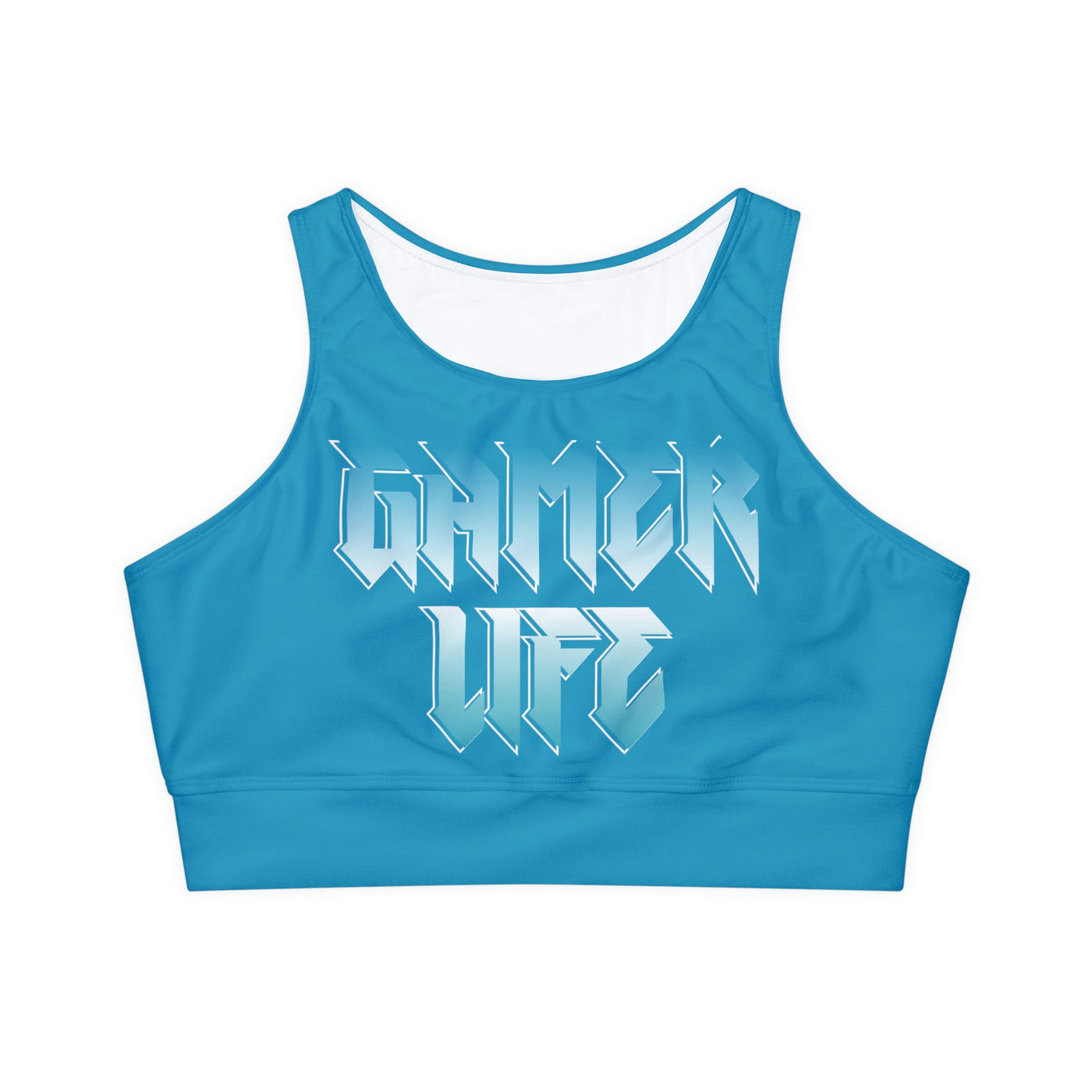 Gamer Fresh Limited Edition | Qahwah Pop | Fully Lined Padded Ladies Turquoise Sports Bra