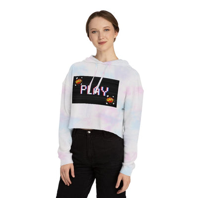 Gamer Fresh | Play WTF? | Women's Lightweight Cotton | Crop Top Hoodie Pullover