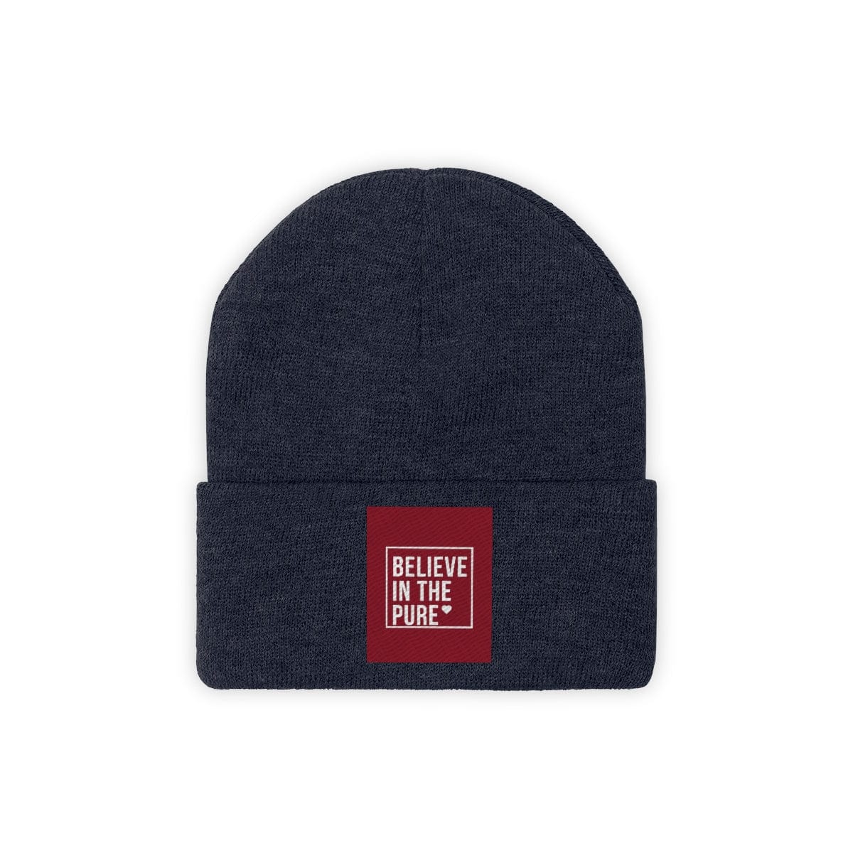 The Believe In Pure Love Heart Knitted Beanie Hat