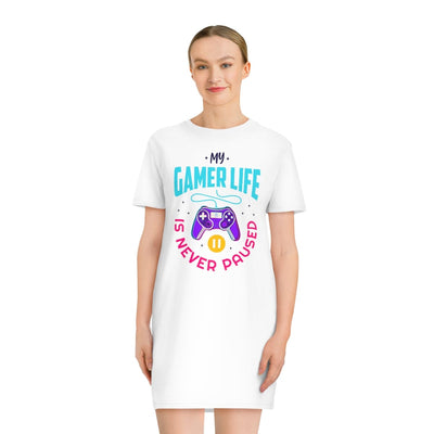 My Gamer Life Is Never Paused Spinner T-Shirt Dress