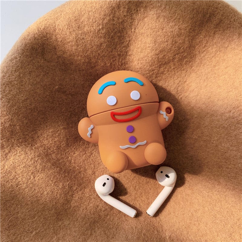 Gingerbread Ginger Man Bluetooth AirPods Headphone Charging Case by Gamer Fresh