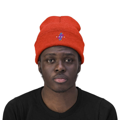 The Pure Life Knitted Athletic Orange Beanie Hat