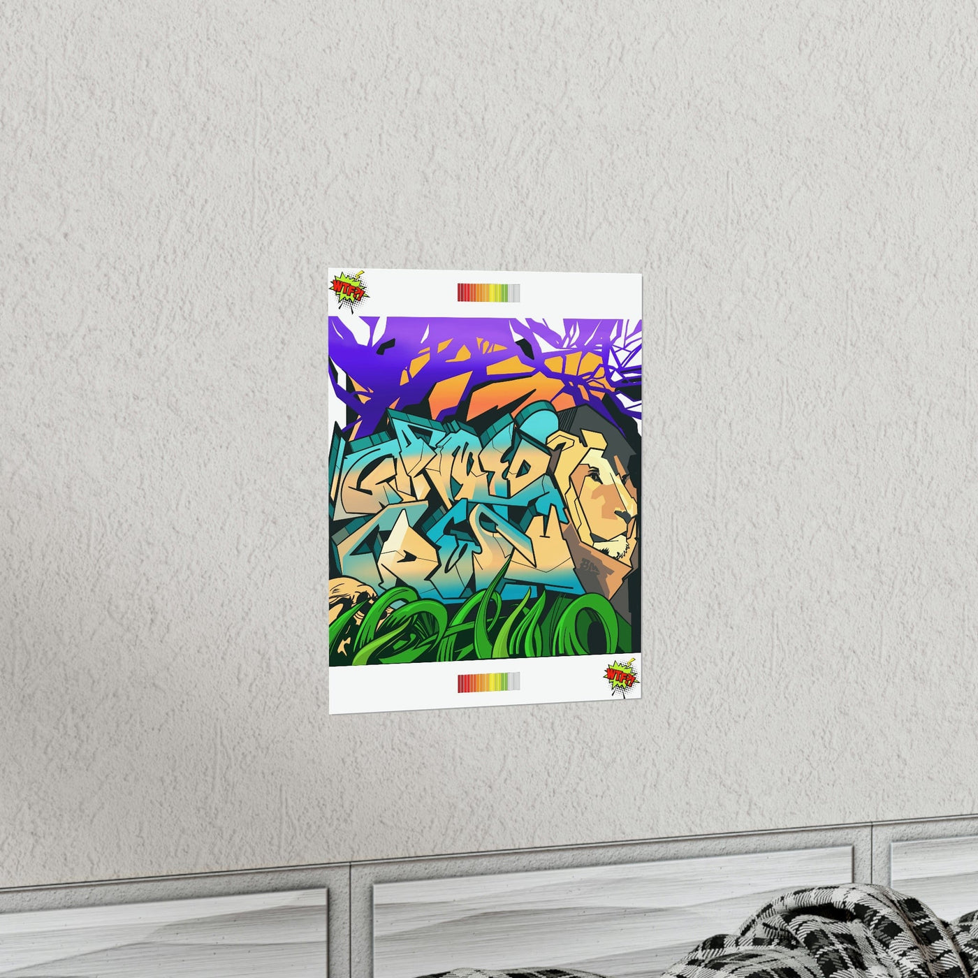 The Gamer Fresh Graffiti | Streamer All Art Lion | Premium Matte Vertical Poster