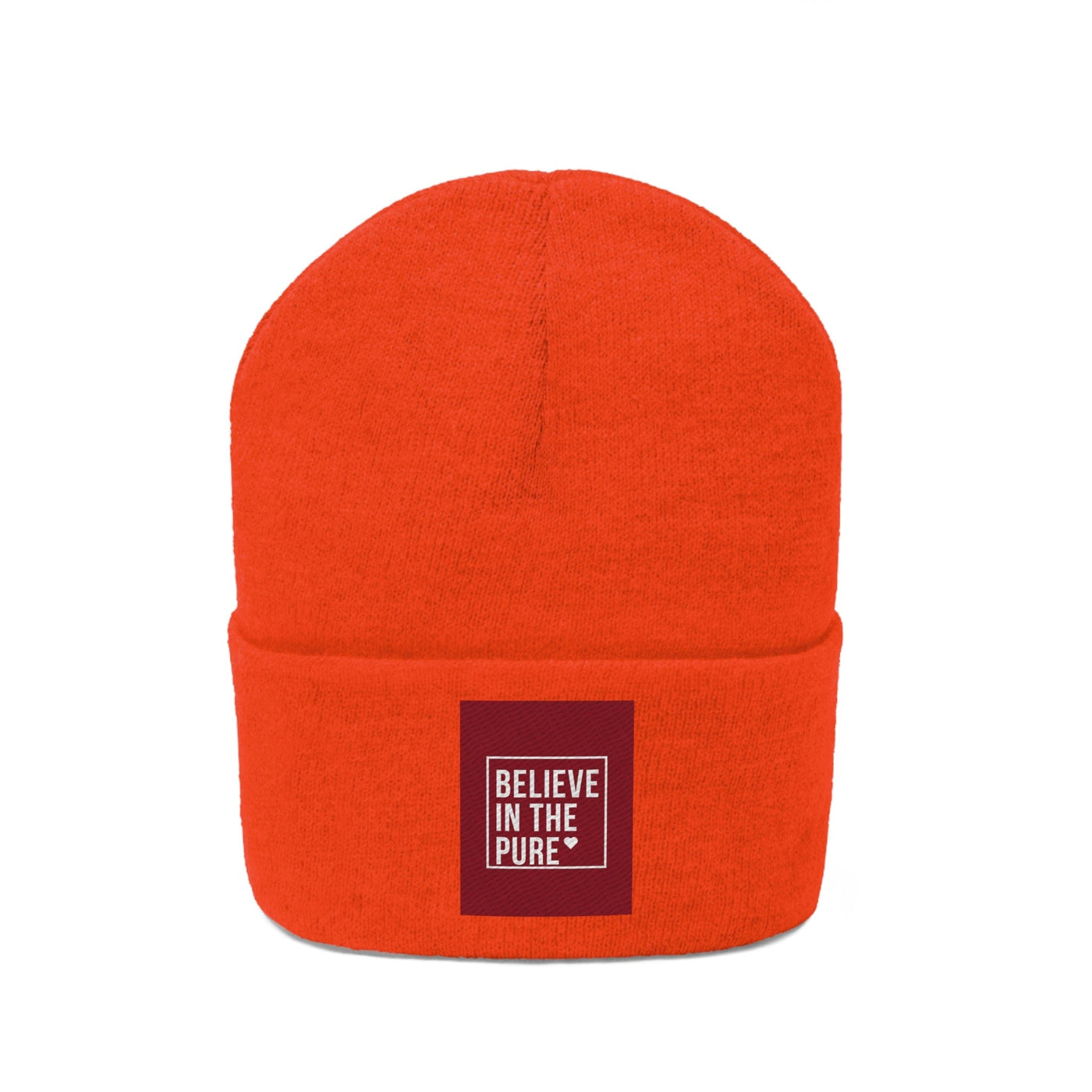 The Believe In Pure Love Heart Knitted Beanie Hat