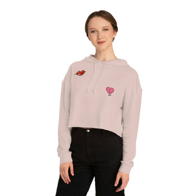 Gamer Fresh Exclusive | Kiss My Heart Hope To Cake | Women's Cropped Hoodie Top Sweatshirt