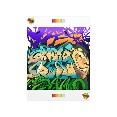 The Gamer Fresh Graffiti | Streamer All Art Lion | Premium Matte Vertical Poster