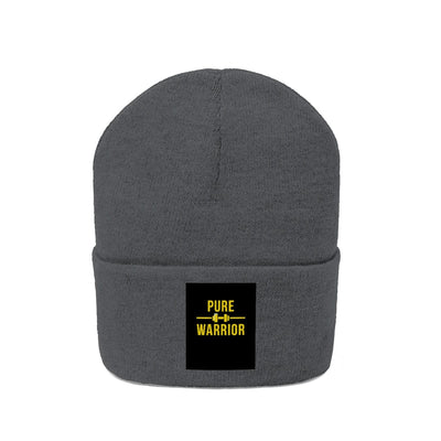 The Pure Warrior Black/Yellow/Grey Knit Beanie Hat