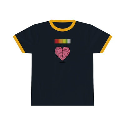 Exclusive Vision Slayer Heart Life Bar Unisex White/Jet Black Ringer Tee