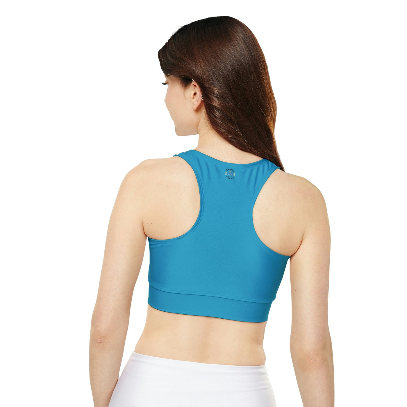 Gamer Fresh Limited Edition | Qahwah Pop | Fully Lined Padded Ladies Turquoise Sports Bra
