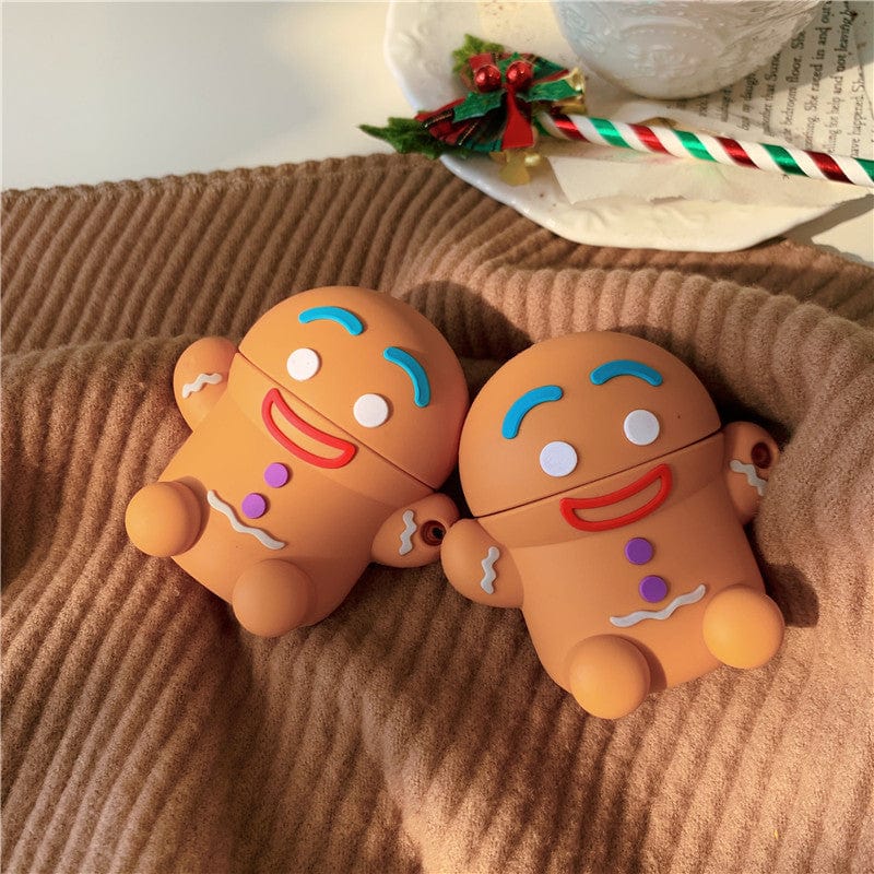 Gingerbread Ginger Man Bluetooth AirPods Headphone Charging Case by Gamer Fresh