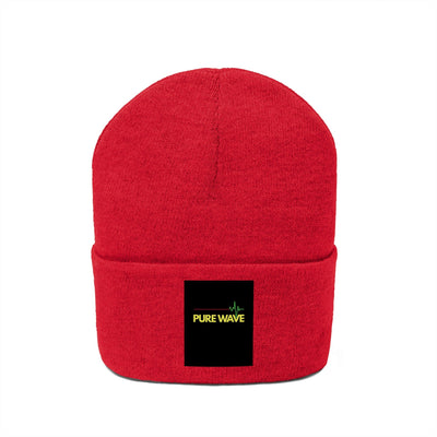 The Pure Heart Beat Wave Neon Pink Knitted Beanie Hat