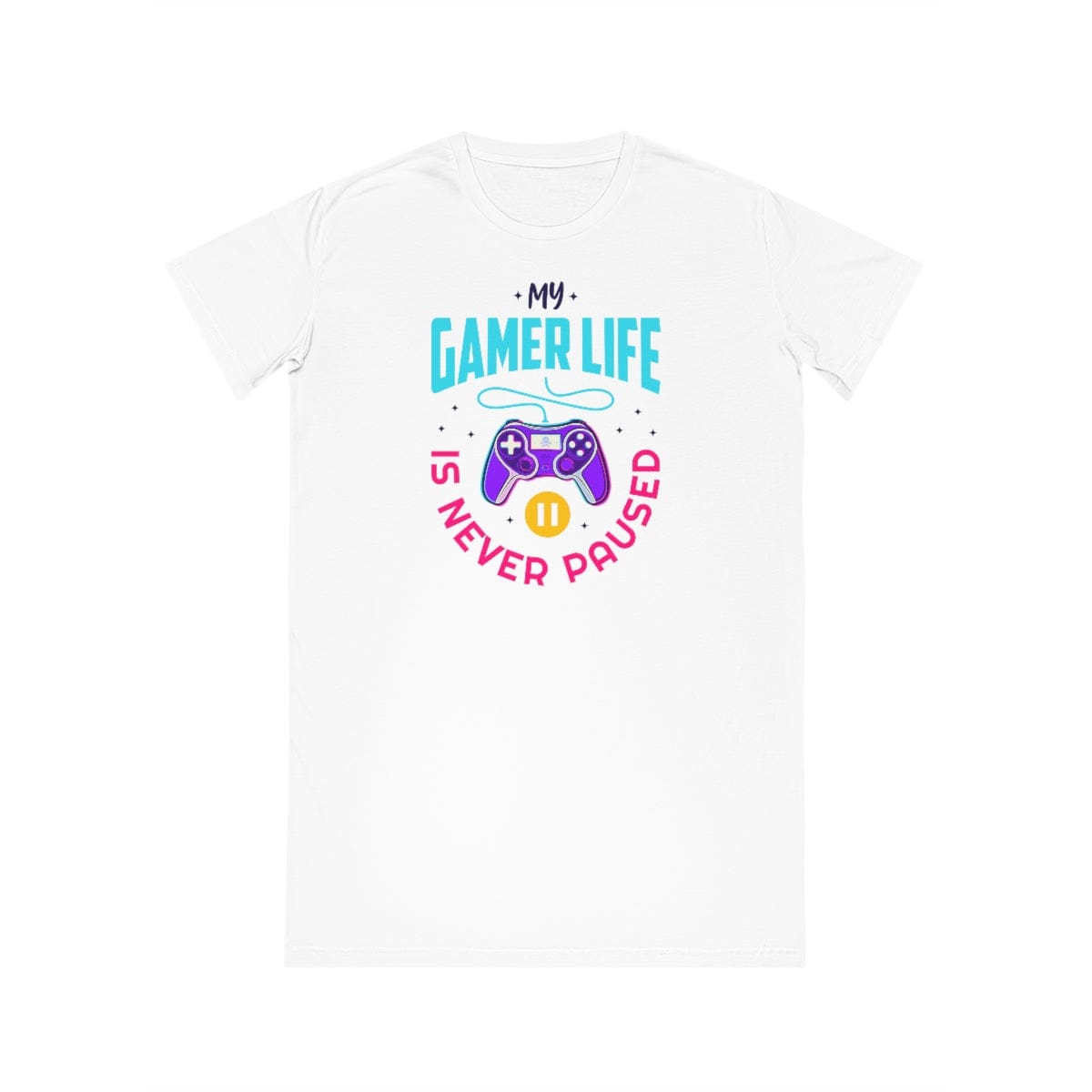 My Gamer Life Is Never Paused Spinner T-Shirt Dress