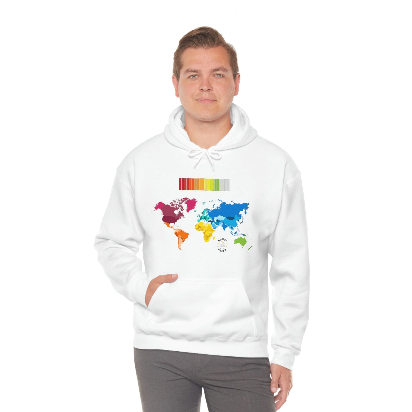 Gamer Fresh | Limited Edition World Wide Player Health Bar | Heavy Blend Unisex Hooded Sweatshirt