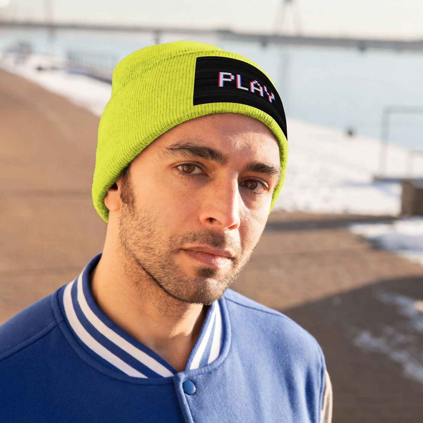 The Gamer Fresh | Just Play | Knitted Neon Beanie Hat