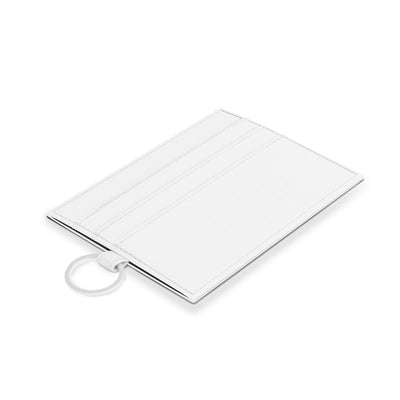 The Santa Sley Merry Christmas Leather Card Holder - White