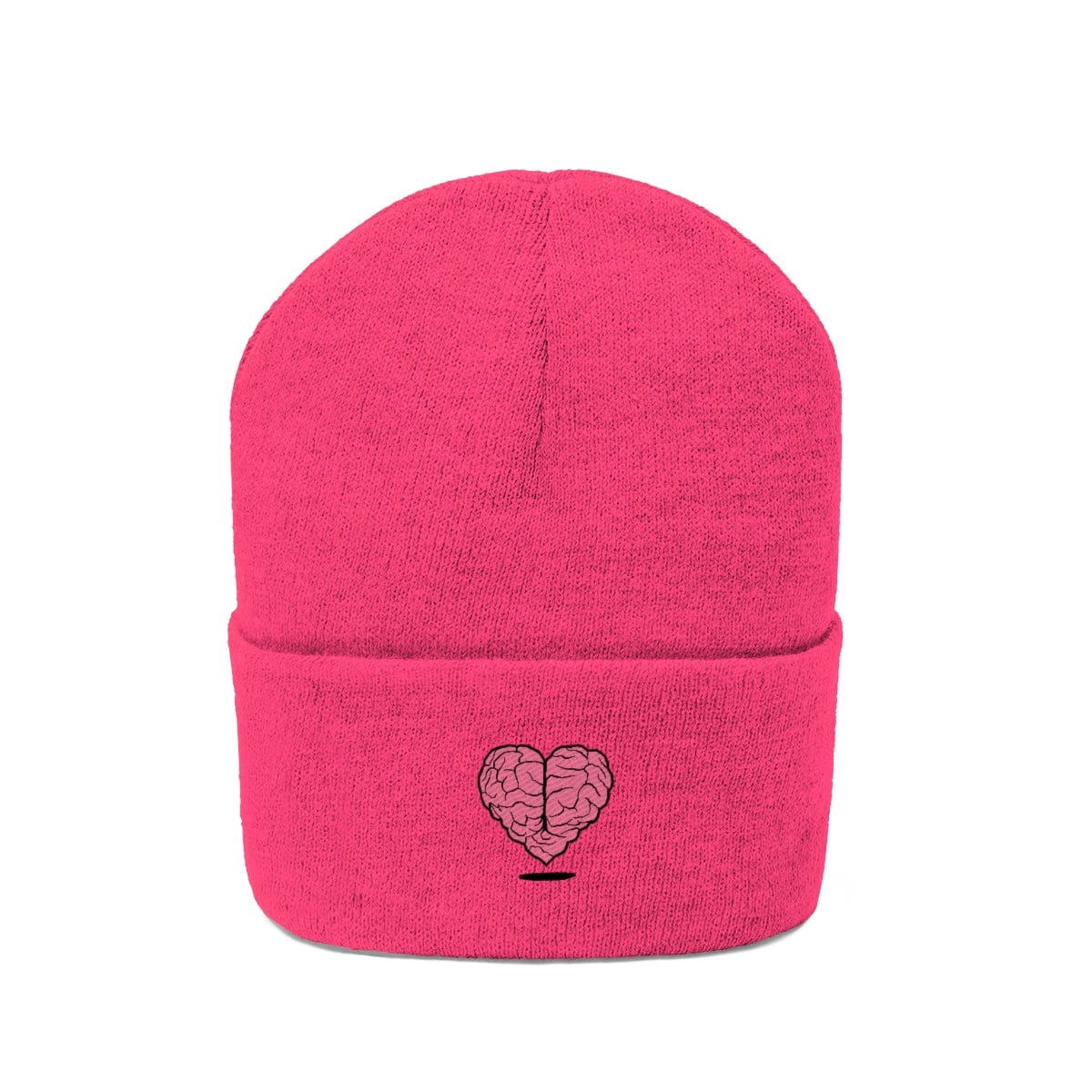 The Have Heart Neon Pink Knitted Beanie Hat