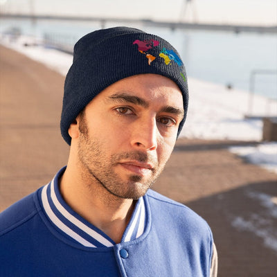 Gamer Fresh | The Big Big World | Black Knitted Beanie Hat