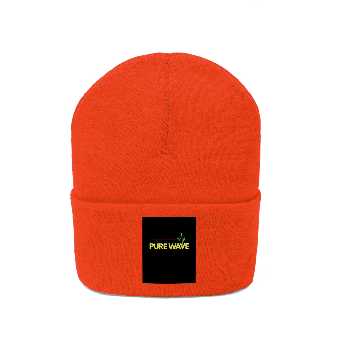 The Pure Heart Beat Wave Neon Pink Knitted Beanie Hat