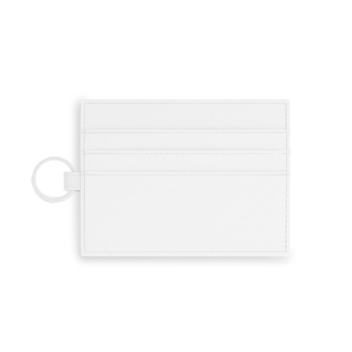 Flaming Lipstick Leather Card Holder - White