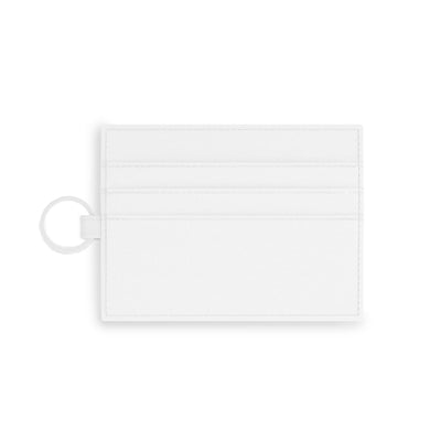 Flaming Lipstick Leather Card Holder - White