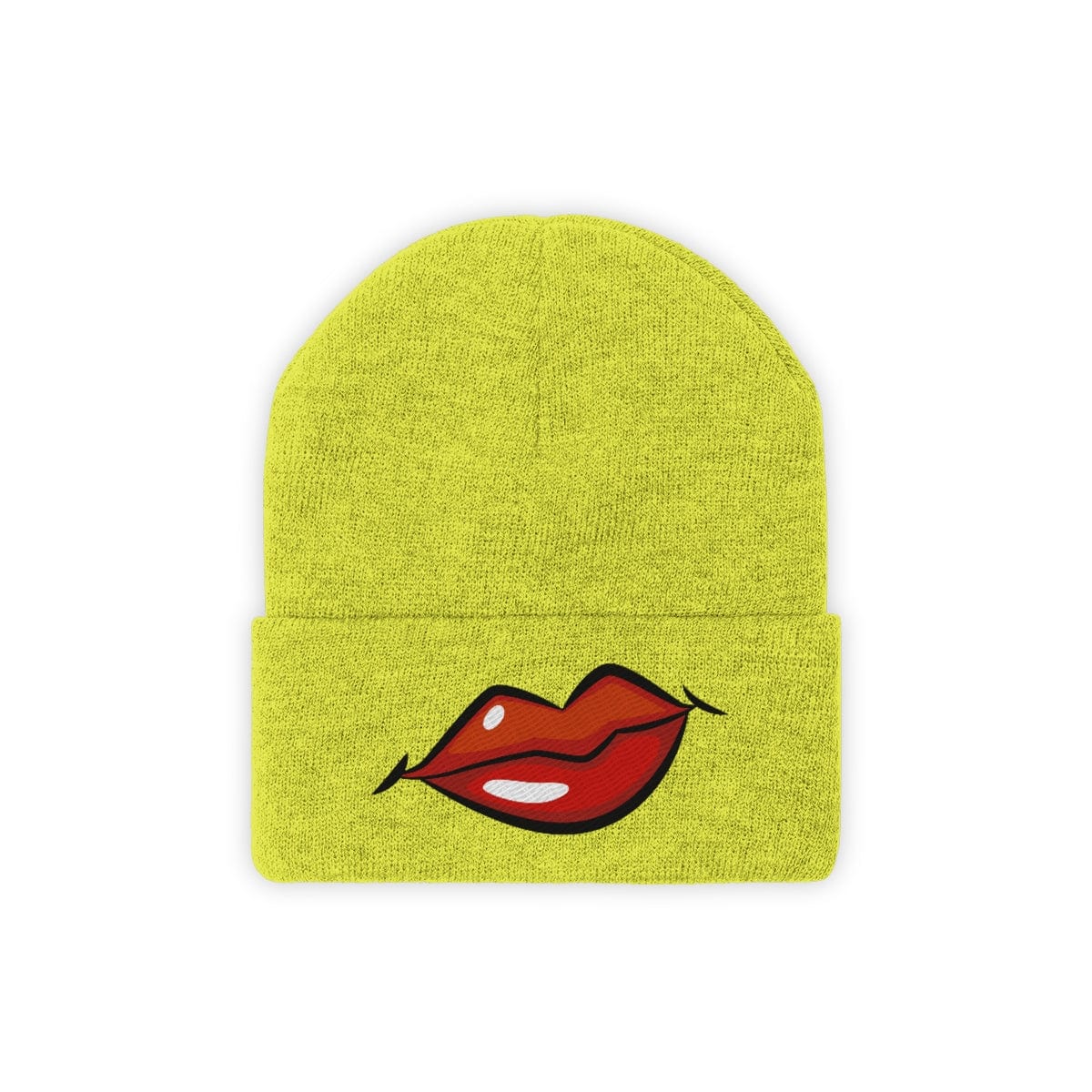 The Yellow Pucker Up Sweetie | Knitted Beanie Hat