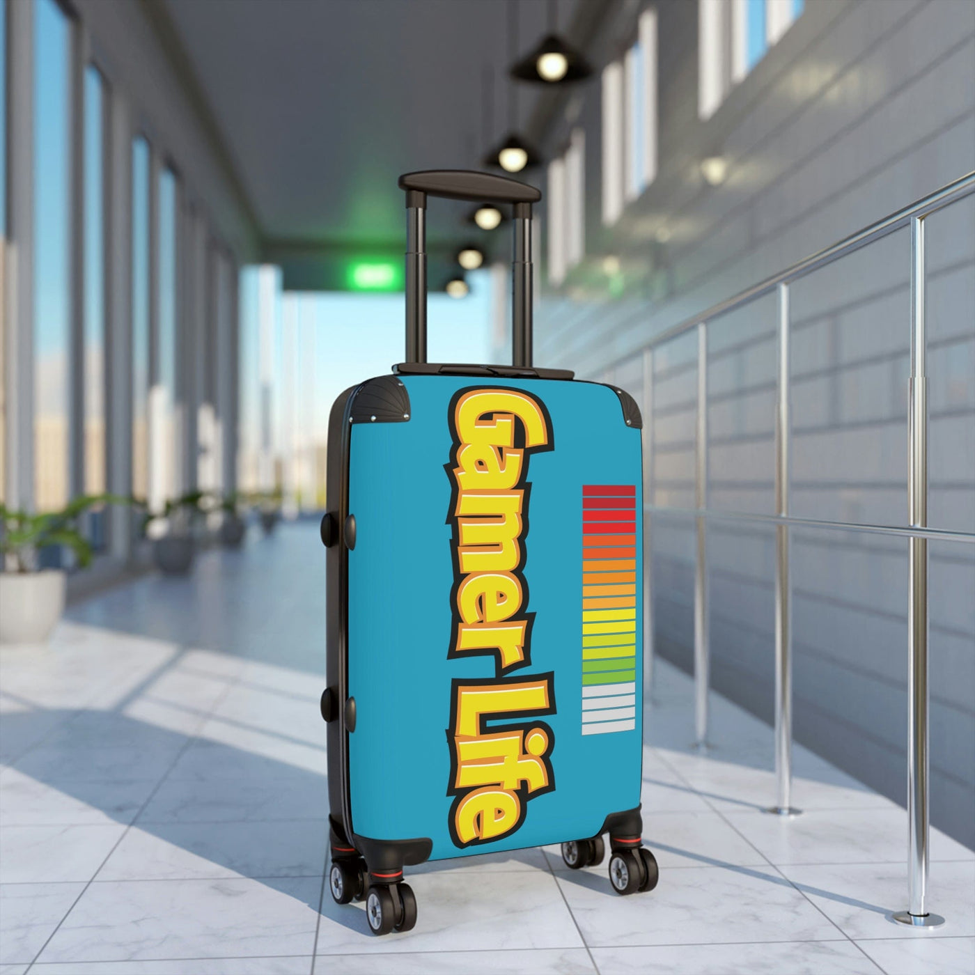 Gamer Fresh Journey's Premium On The Go Gaming Luggage Suitcase | Exclusive Turquoise Edition