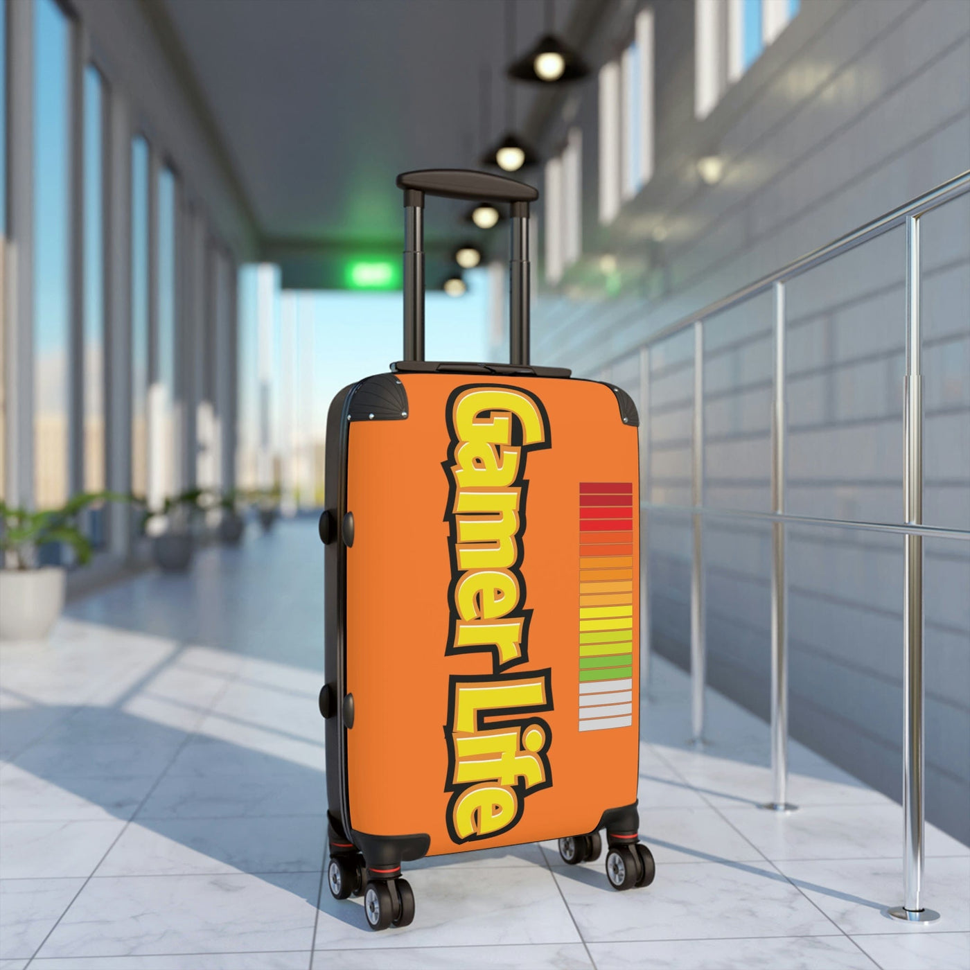 Gamer Fresh Journey's Premium On The Go Gaming Luggage Suitcase | Exclusive Orange Crush Edition