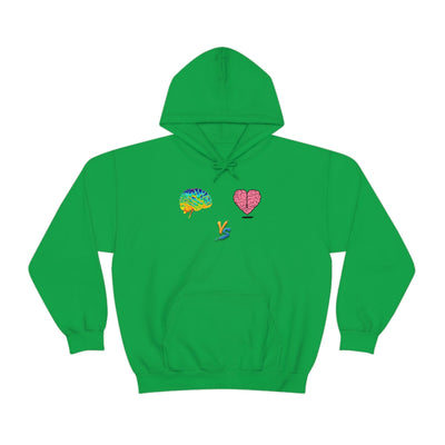 Gamer Fresh | Limited Edition Player Brain vs  Player Heart | Heavy Blend Unisex Hooded Sweatshirt