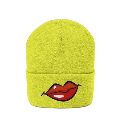 The Yellow Pucker Up Sweetie | Knitted Beanie Hat