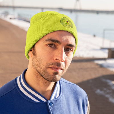 The Exclusive SVG Coin Neon Pink Knitted Beanie Hat