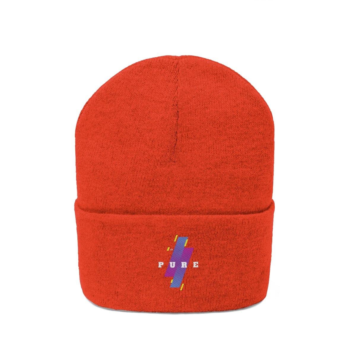 The Pure Life Knitted Athletic Orange Beanie Hat