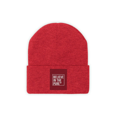 The Believe In Pure Love Heart Knitted Beanie Hat