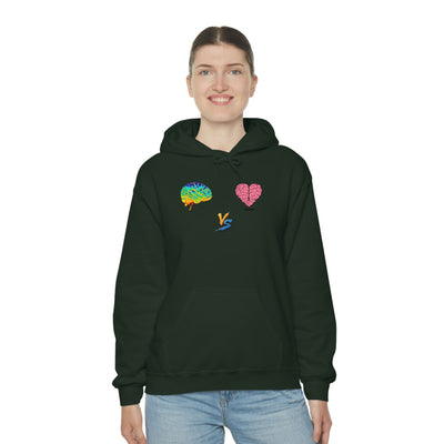 Gamer Fresh | Limited Edition Player Brain vs  Player Heart | Heavy Blend Unisex Hooded Sweatshirt