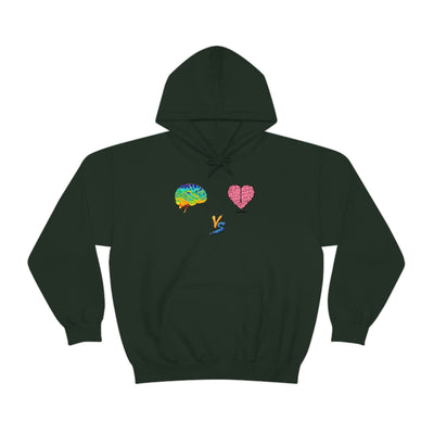 Gamer Fresh | Limited Edition Player Brain vs  Player Heart | Heavy Blend Unisex Hooded Sweatshirt