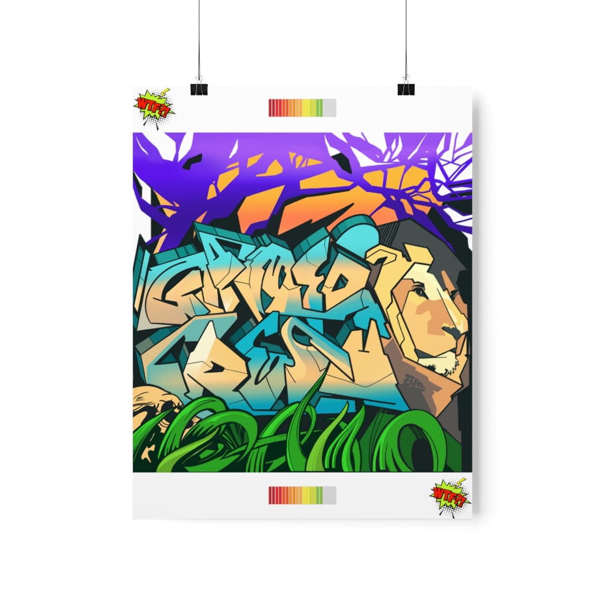 The Gamer Fresh Graffiti | Streamer All Art Lion | Premium Matte Vertical Poster