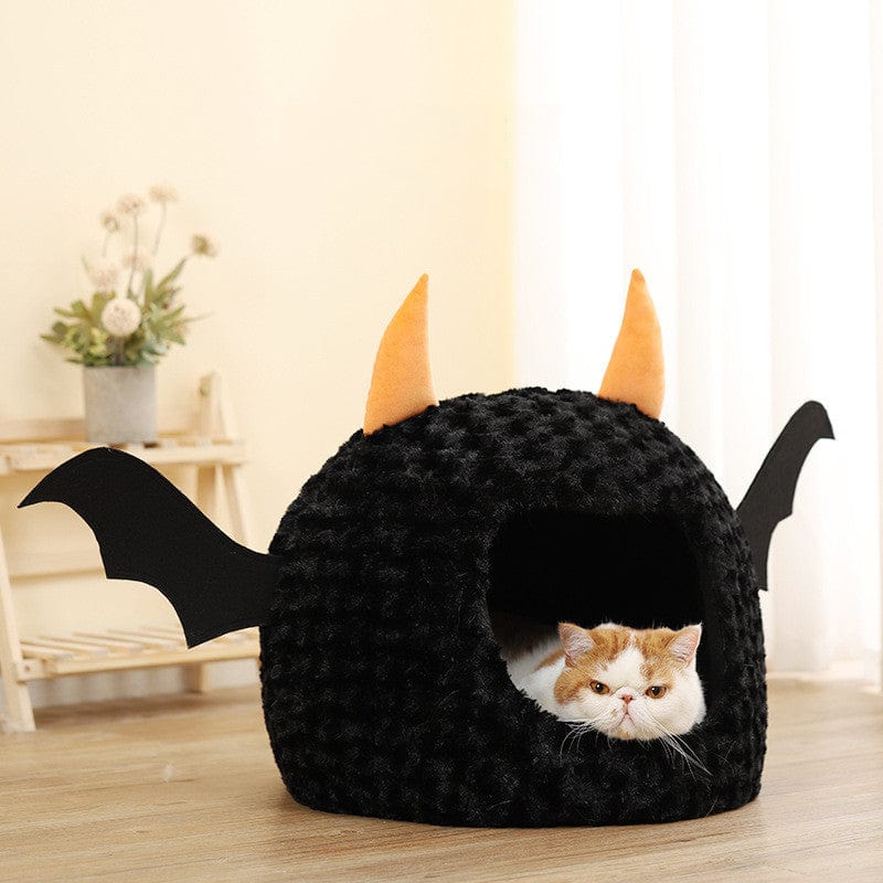 Halloween Plush Fully Enclosed Warm Cat/Dog Bed Kennel by Gamer Fresh