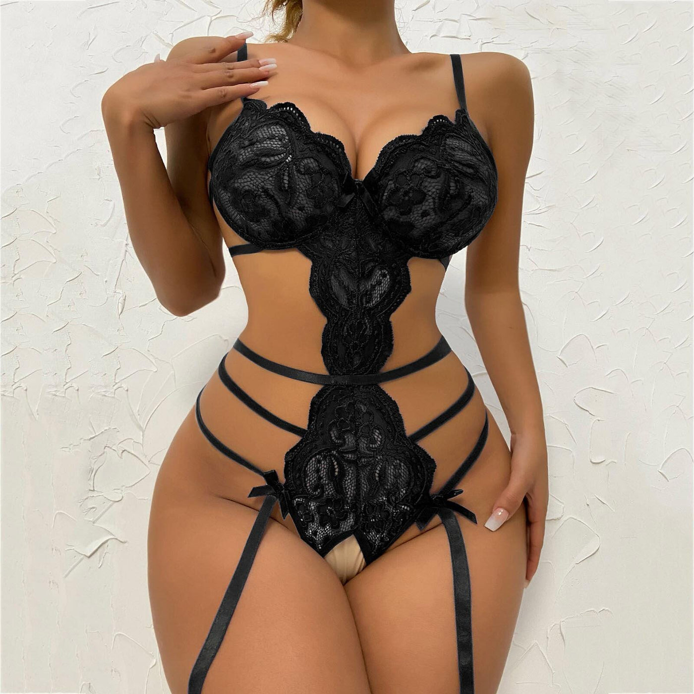 Ladies Lingerie Lace Cosplay Bodysuit Pajamas