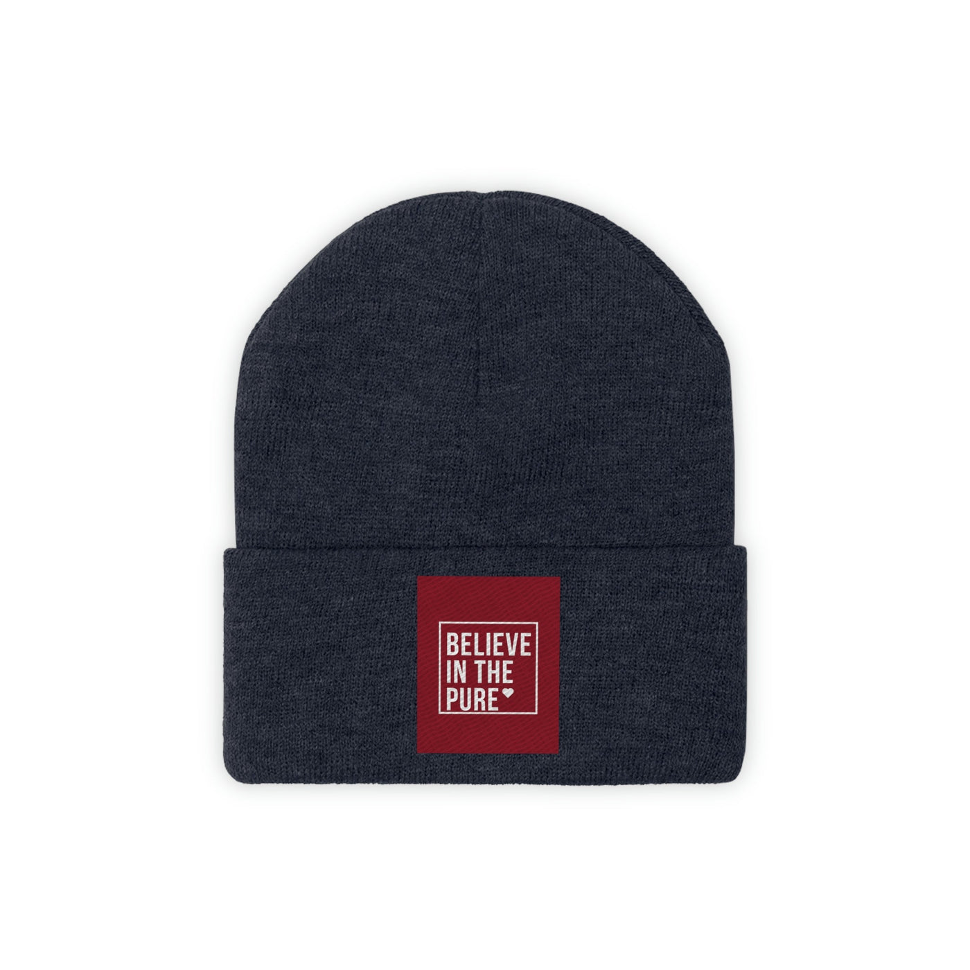 The Believe In Pure Love Heart Knitted Beanie Hat