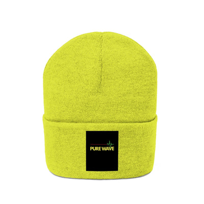 The Pure Heart Beat Wave Neon Pink Knitted Beanie Hat