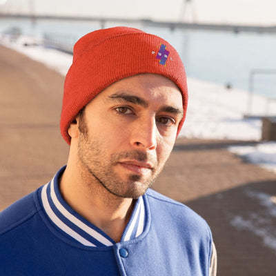 The Pure Life Knitted Athletic Orange Beanie Hat