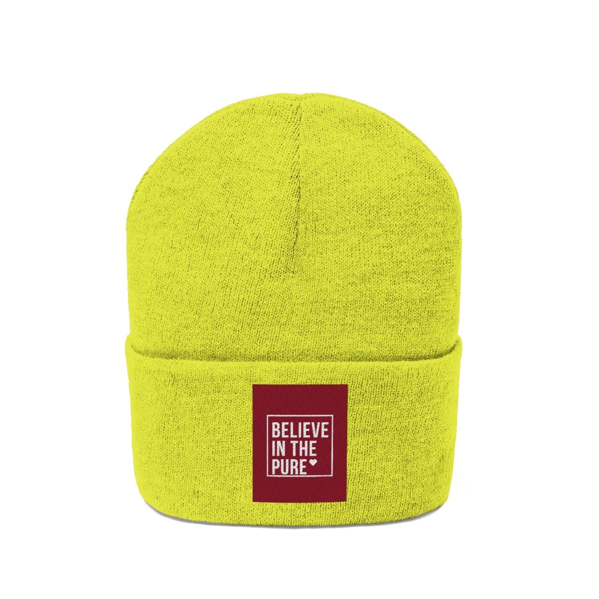 The Believe In Pure Love Heart Knitted Beanie Hat