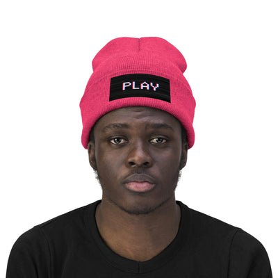 The Gamer Fresh | Just Play | Knitted Neon Beanie Hat