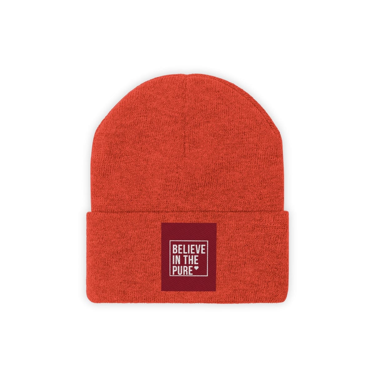 The Believe In Pure Love Heart Knitted Beanie Hat