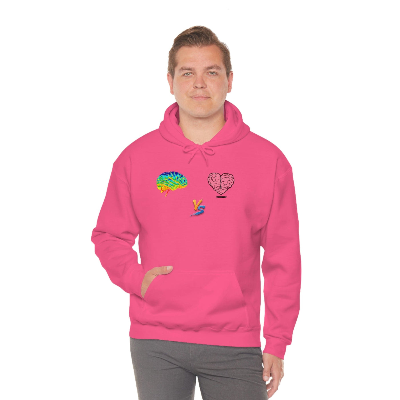 Gamer Fresh | Limited Edition Player Brain vs  Player Heart | Heavy Blend Unisex Hooded Sweatshirt