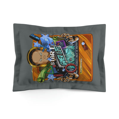 Player One Gamer Life | Microfiber Dark Grey Pillow Sham